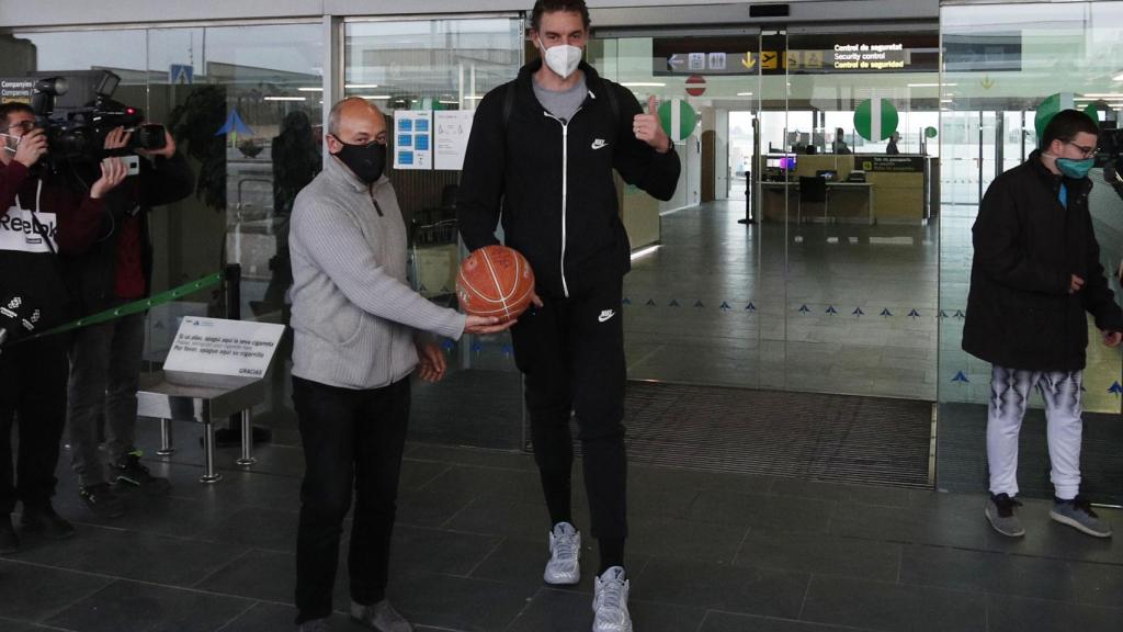 Pau Gasol, a su llegada a Barcelona