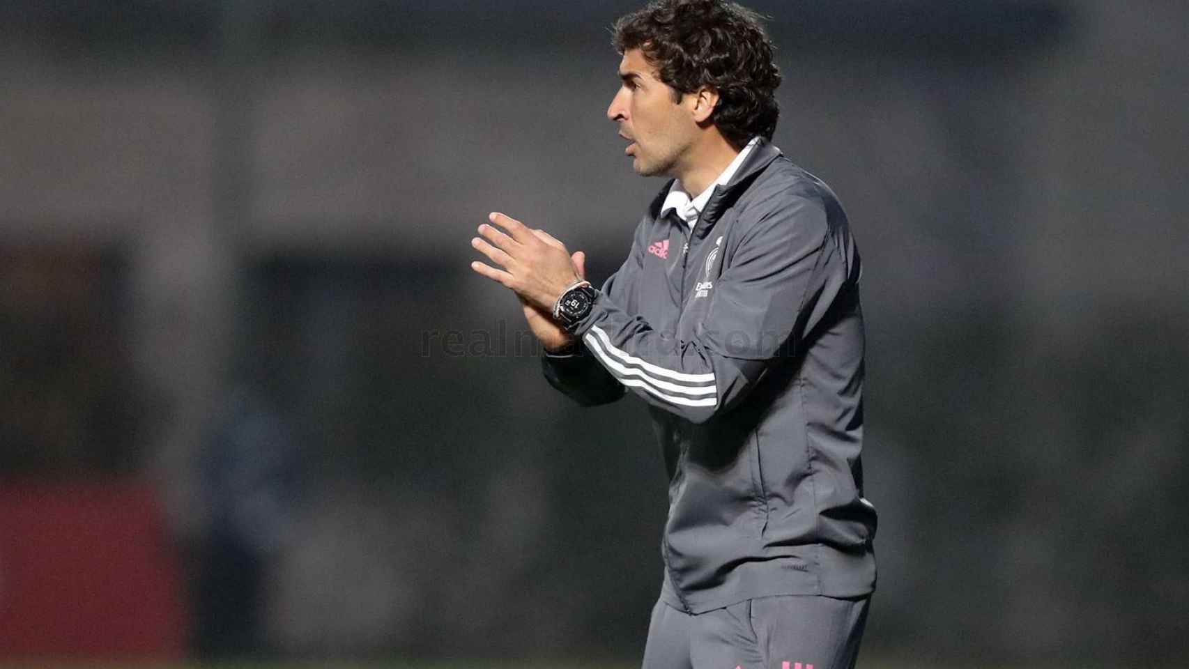 Raúl González Blanco, durante un partido del Castilla en la temporada 2020/2021