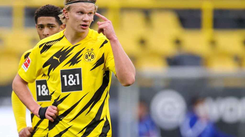 Erling Haaland, con el Borussia Dortmund