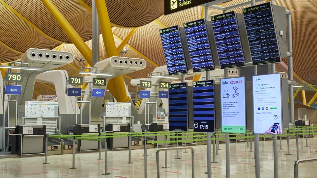 Aeropuerto Madrid-Barajas Adolfo Suárez durante la pandemia de la Covid-19.