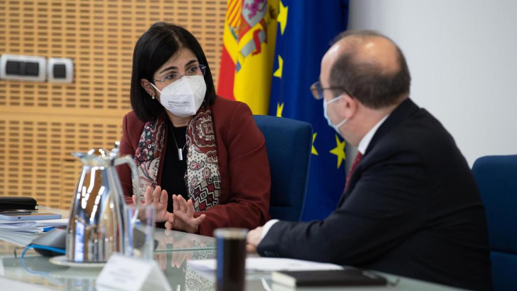 La ministra de Sanidad, Carolina Darias, durante el Consejo Interterritorial del SNS.