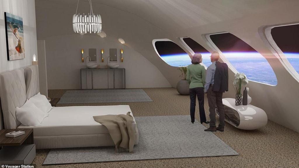 Interior habitación de la Voyager Station