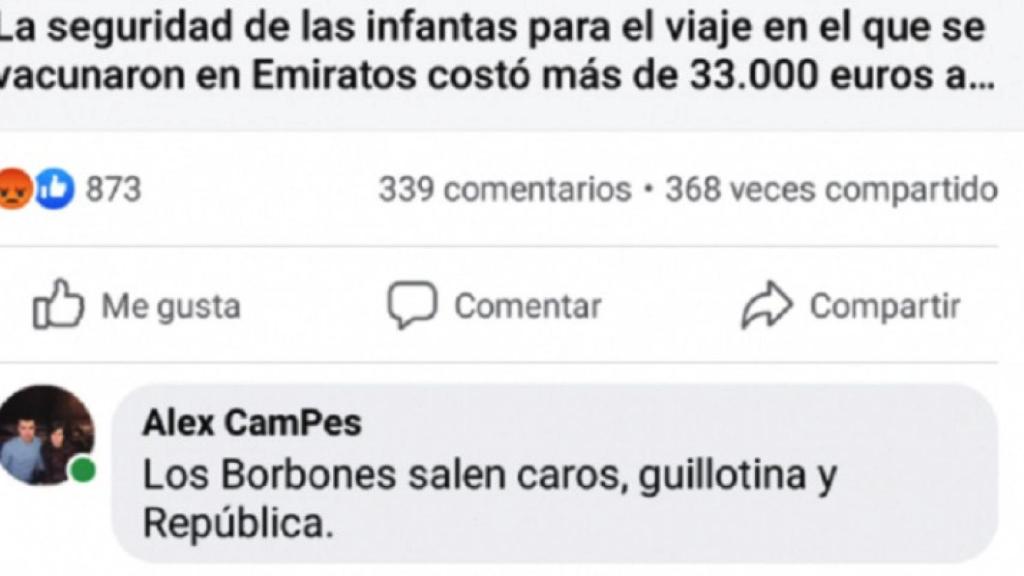 Comentario escrito por Alejandro Campillo en Facebook.