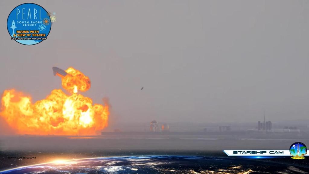 Explosión de la Starship SN10