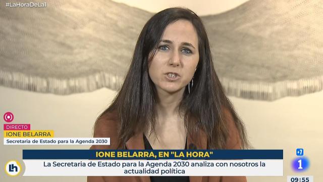 Ione Belarra, secretaria de Estado para la Agenda 2030, en TVE.