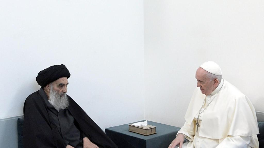 El papa Francisco se reunió con el ayatolá Al Sistani en Nayaf