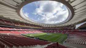 El Estadio Wanda Metropolitano antes del Atlético de Madrid - Real Madrid de la jornada 26 de La Liga