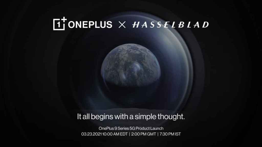 Imagen promocional del lanzamiento del OnePlus 9.