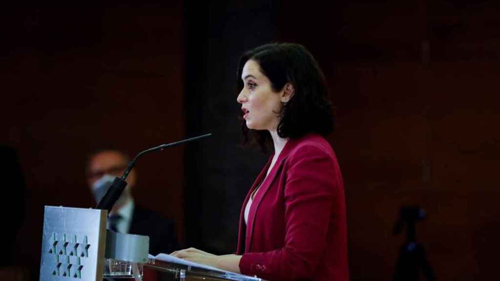 La presidenta de la Comunidad de Madrid, Isabel Díaz Ayuso, este martes.