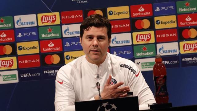 Mauricio Pochettino, en rueda de prensa. Foto: psg.fr