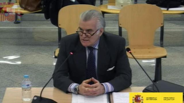 Luis Bárcenas, extesorero del PP, declarando en la Audiencia Nacional por la caja B del PP.