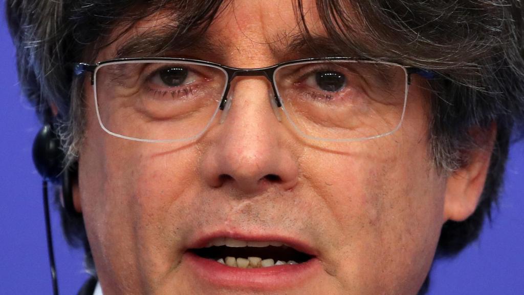 Imagen de archivo de Carles Puigdemont, en rueda de prensa en la Eurocámara.