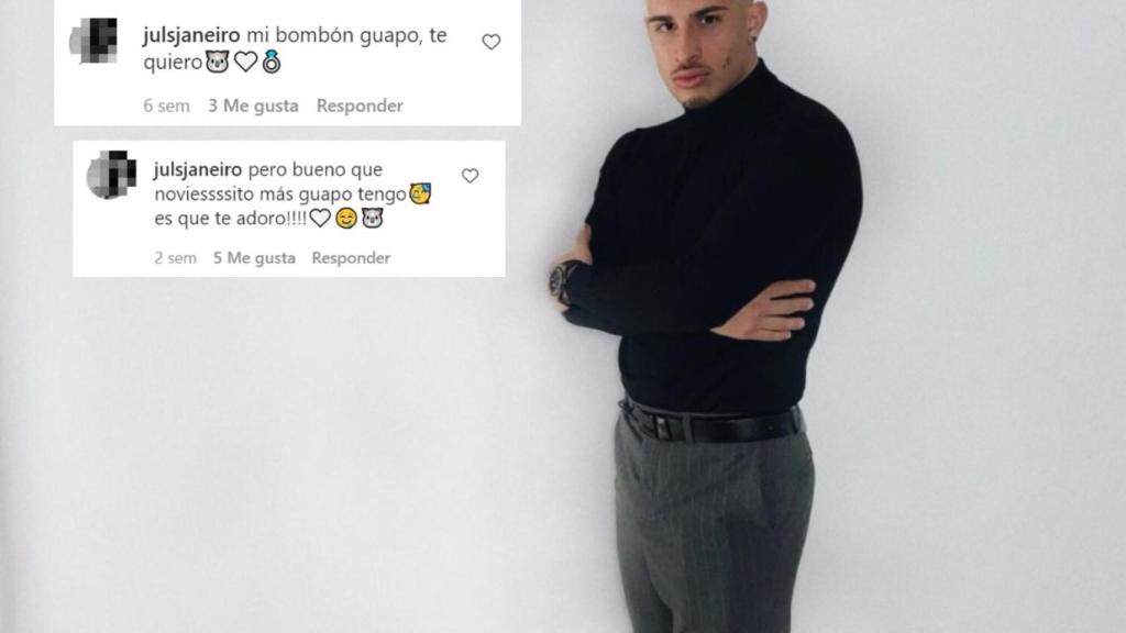 Estos son los comentarios que le dedica Julio Janeiro a su pareja en Instagram.