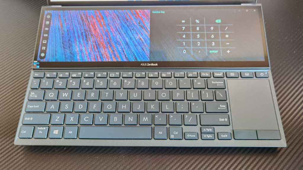 El teclado del Asus ZenBook Duo es sorprendente