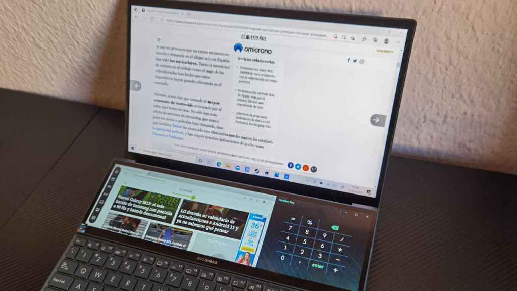 El Asus ZenBook Duo 14 se comporta bien en multitarea