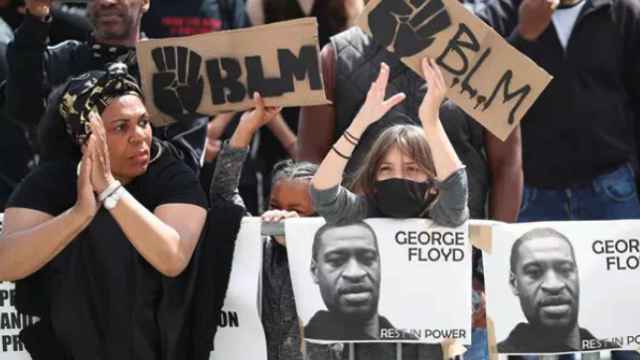 Manifestación contra la violenca policial y la muerte de George Floyd.