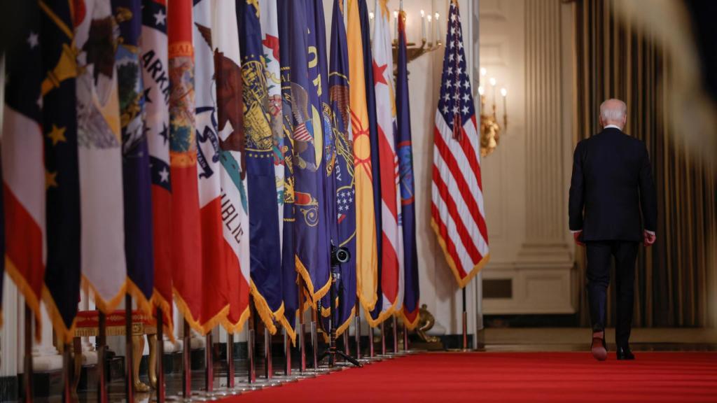 Joe Biden, presidente de Estados Unidos, al término de su primer discurso a la nación.