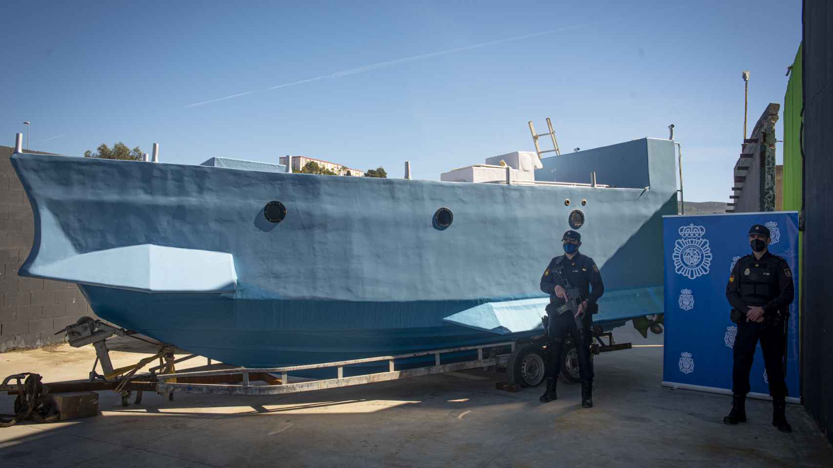 Narcosubmarino que se ha incautado en Málaga.