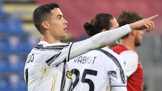 Cristiano Ronaldo celebra su gol con la Juventus