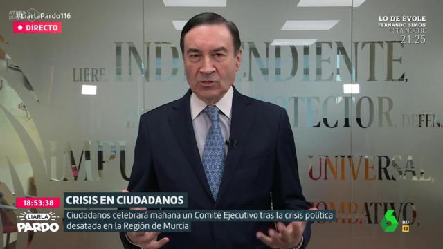 El director de EL ESPAÑOL, Pedro J. Ramírez, durante su intervención en La Sexta.