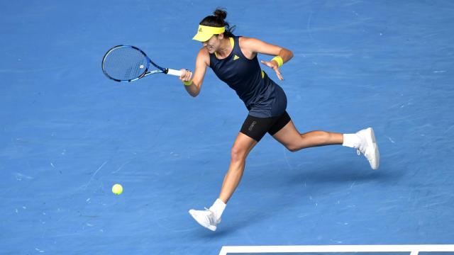 Garbiñe Muguruza, en el Open de Australia