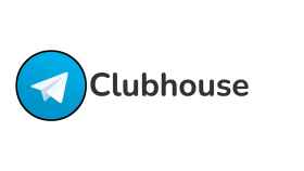 Logo de Telegram junto al de Clubhouse.