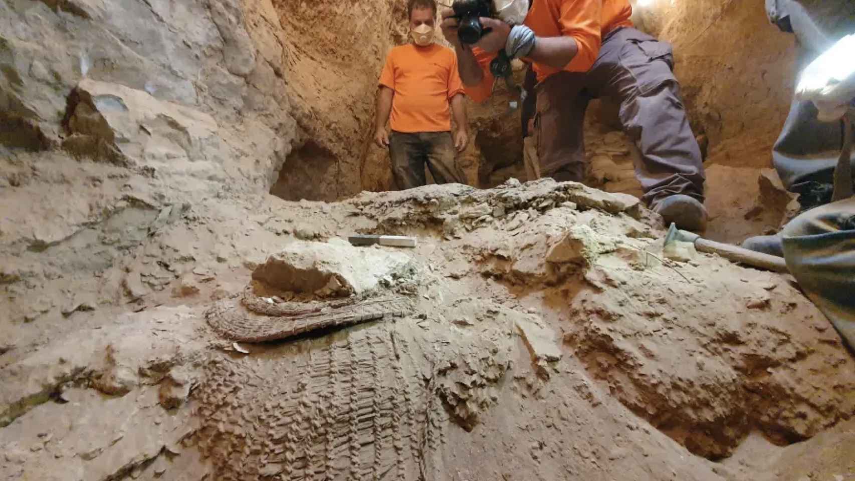 Una cesta de 10.000 años de antigüedad hallada en la misma cueva que el pergamino bíblico.