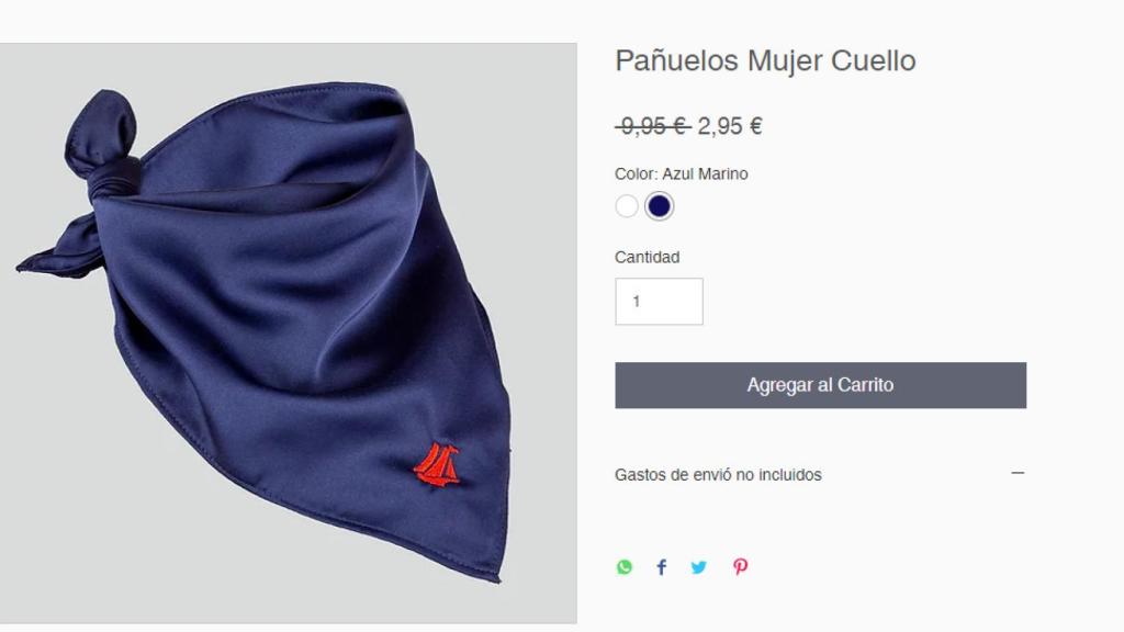 Imagen del pañuelo morado de 21 Ship Company.