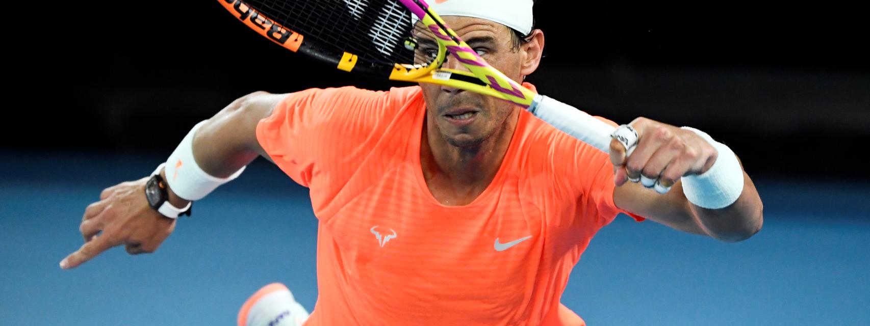 Rafa Nadal, en el Open de Australia de 2021