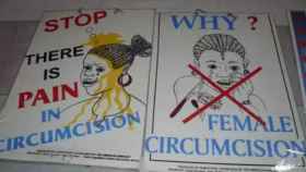 Imagen de archivo de una campaña contra la mutilación genital femenina.