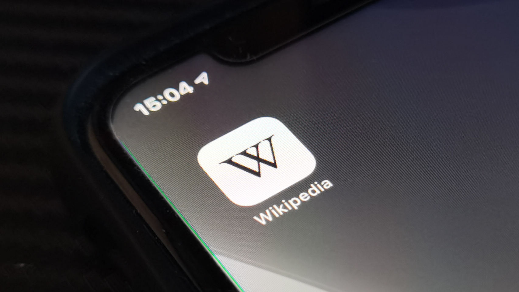 Aplicación de la Wikipedia en un iPhone
