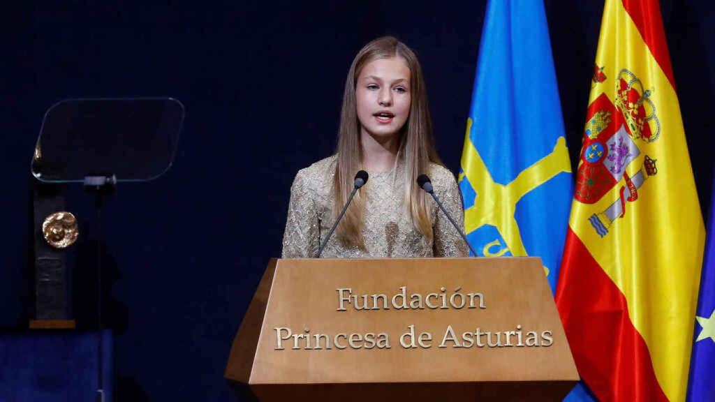 Leonor en su discurso de los Premios Princesa de Asturias.