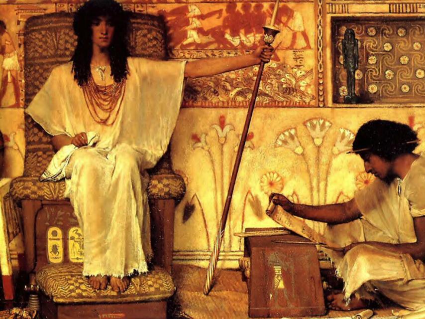 'José, supervisor de Graneros del Faraón', por Lawrence Alma Tadema (1873).