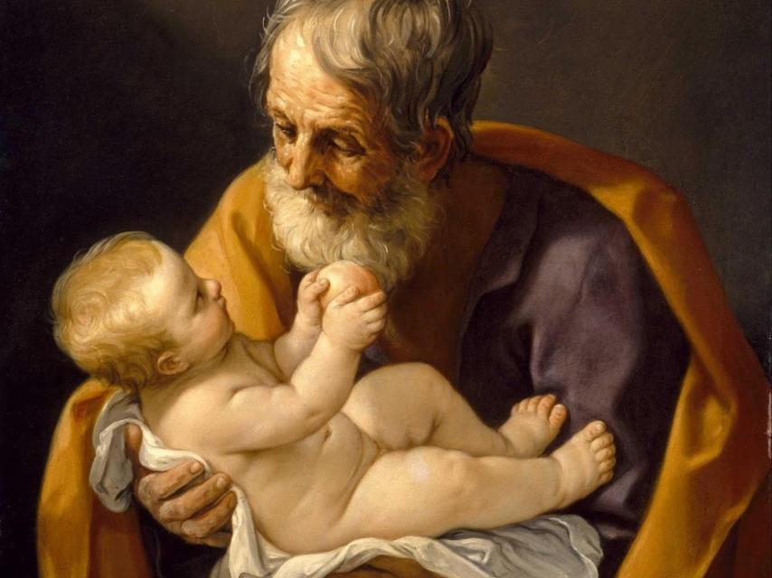 San José y el niño Jesús, por Guido Reni.