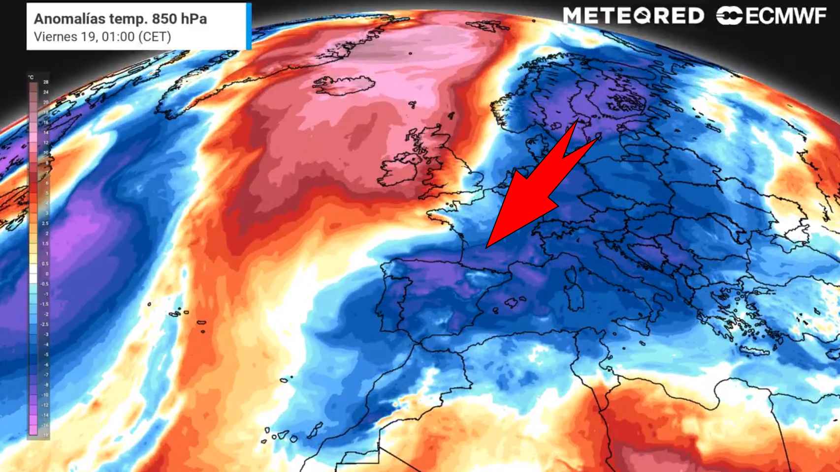 La entrada de aire frío desde Europa y las anomalías de temperaturas con las que arranca la primavera. METEORED