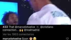 Marcelo y Cristiano Ronaldo, en la publicación de Instagram