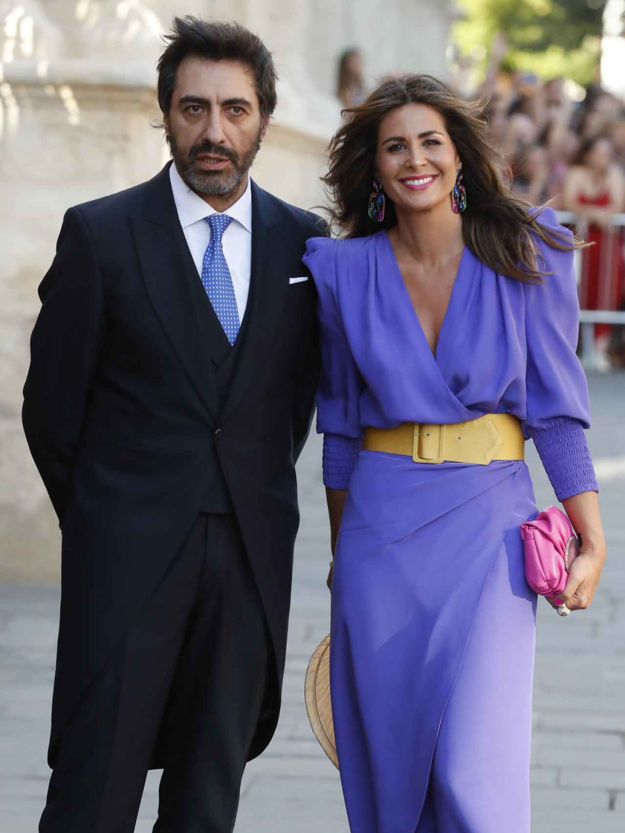 Juan del Val y Nuria Roca en la boda de Pilar Rubio y Sergio Ramos.