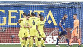 Los jugadores del Villarreal celebran un gol en La Liga