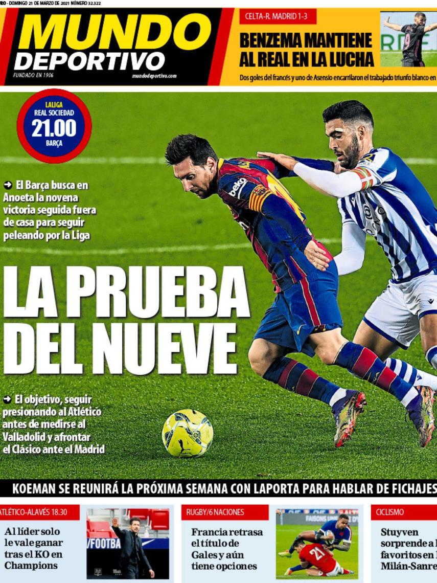 La Portada Del Diario Mundo Deportivo 21 03 2021