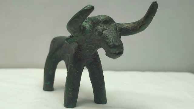 El ídolo de bronce descubierto en Olympia.