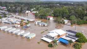 Imagen aérea de las inundaciones en Australia, que han afectado al estado de Nueva Gales del Sur.