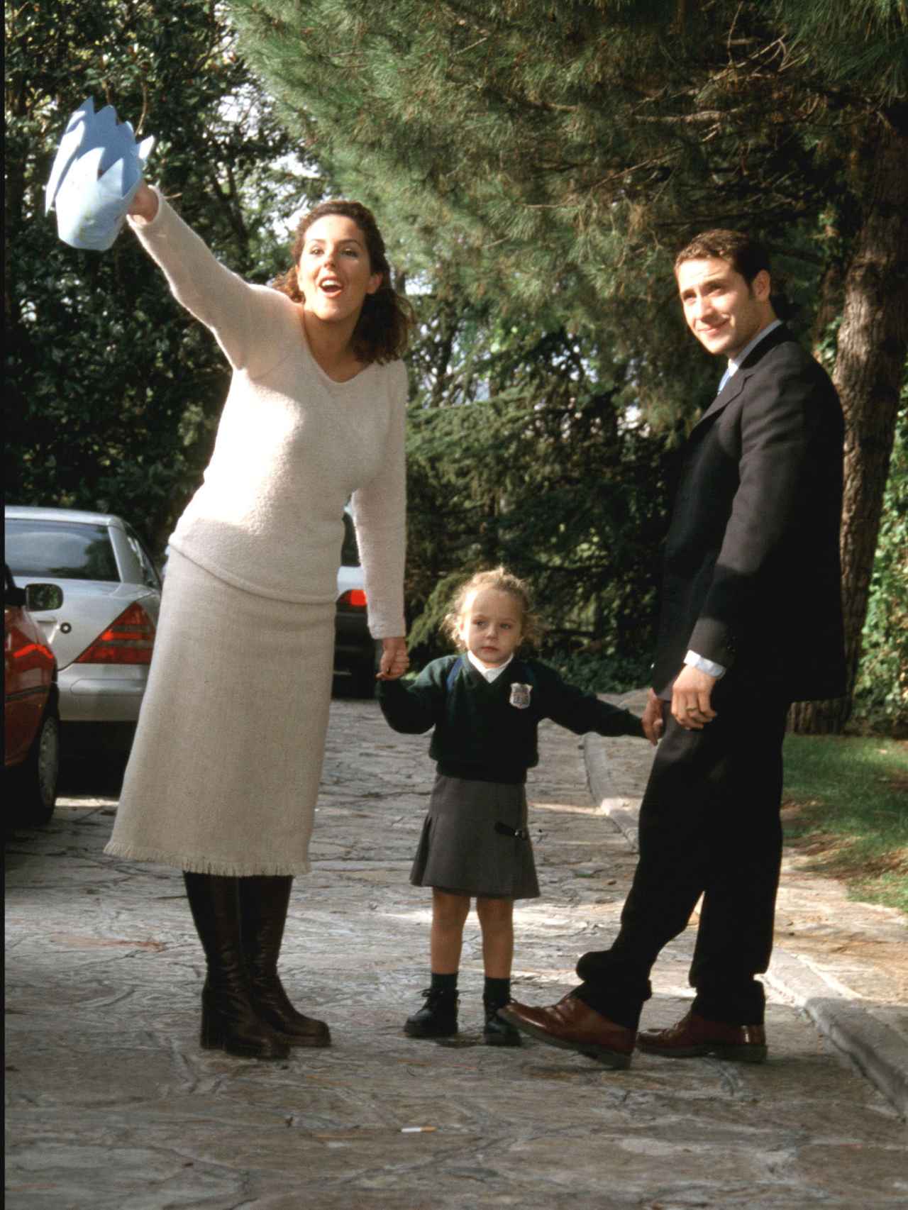 Rocío Carrasco y Antonio David Flores junto a su primera hija, Rocío.