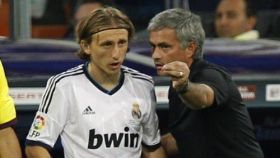 Modric y Mourinho, en el Real Madrid