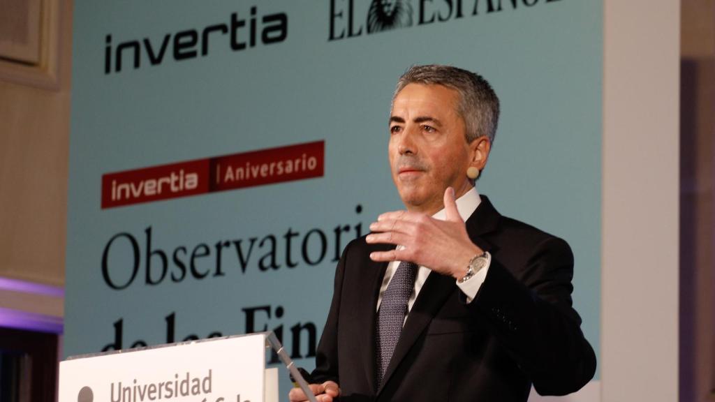 Sergio Álvarez Camiña, director general de Seguros y Fondos de Pensiones, durante su intervención en el Observatorio de las Finanzas.