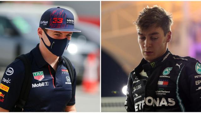 Max Verstappen y George Russell