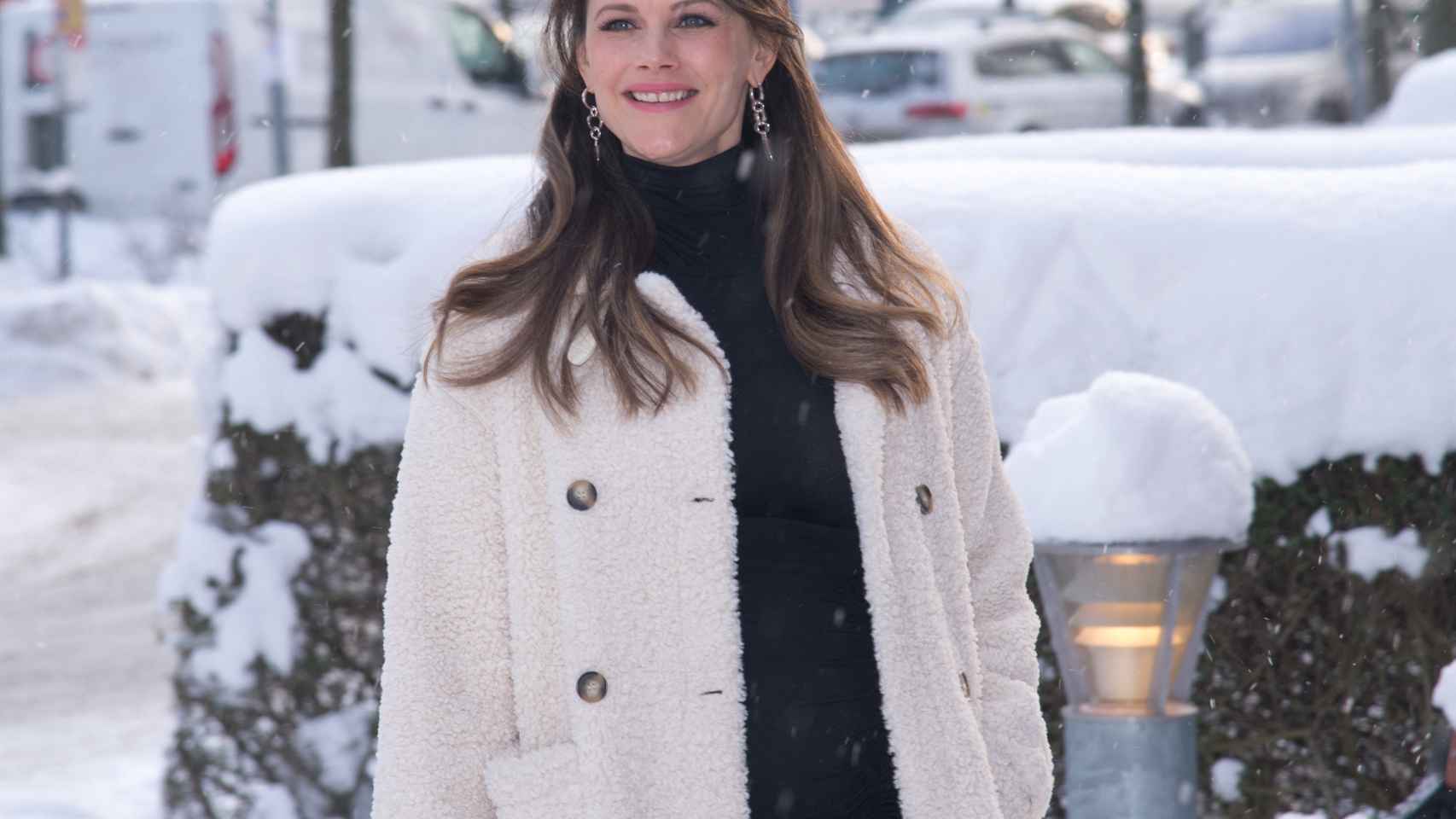 La princesa Sofía de Suecia durante su visita al hospital Sophiahemmet el pasado febrero.