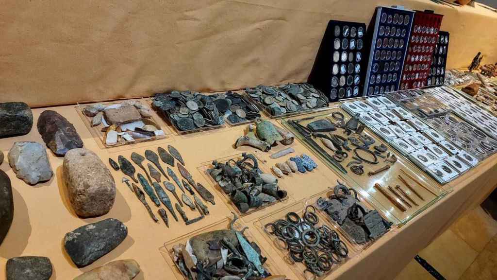 Algunas de las piezas recuperadas por la Guardia Civil.