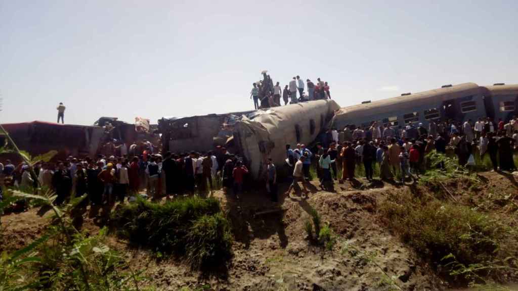 El accidente de tren en egipto.