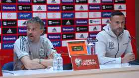 Luis Enrique en rueda de prensa con la Selección