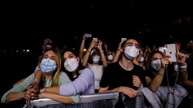 Asistentes al concierto, este sábado.